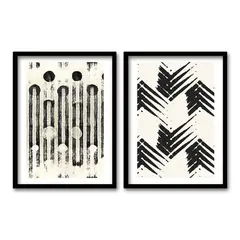 RETELA - Cuadro Duo Negro Monocromo - Negro