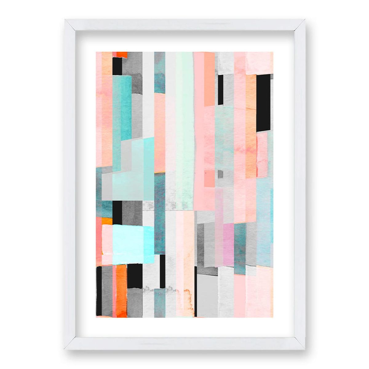 RETELA - Cuadro Abstract Color - Blanco