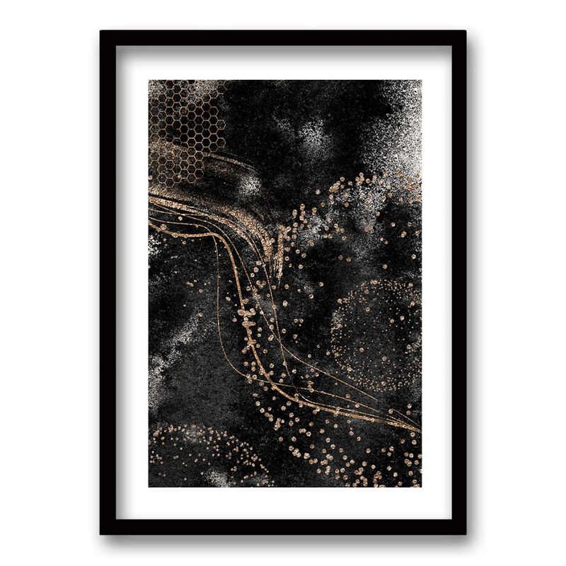 RETELA - Cuadro Galaxia III - Negro - 70x50 cm