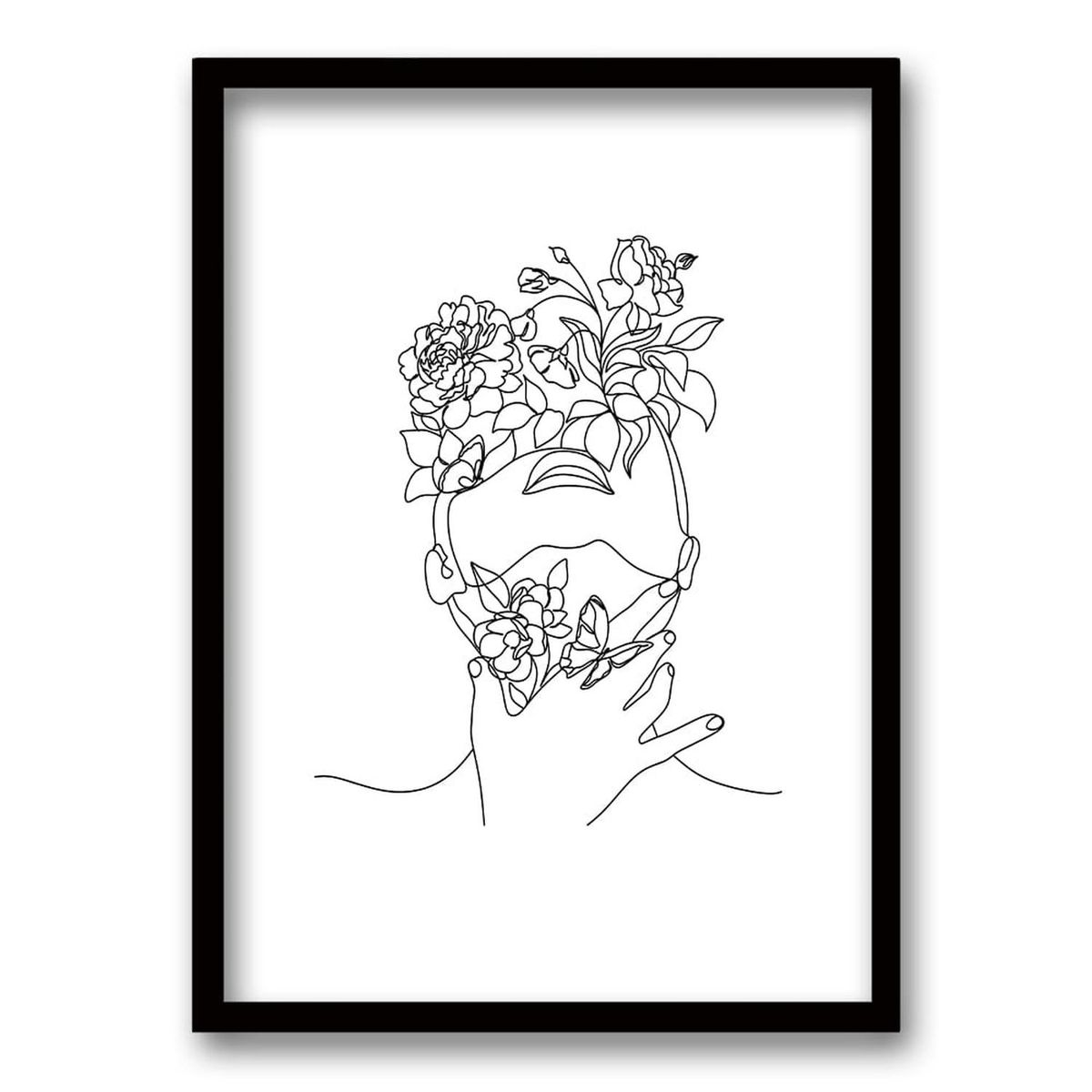 RETELA - Cuadro Mujer Línea - Negro