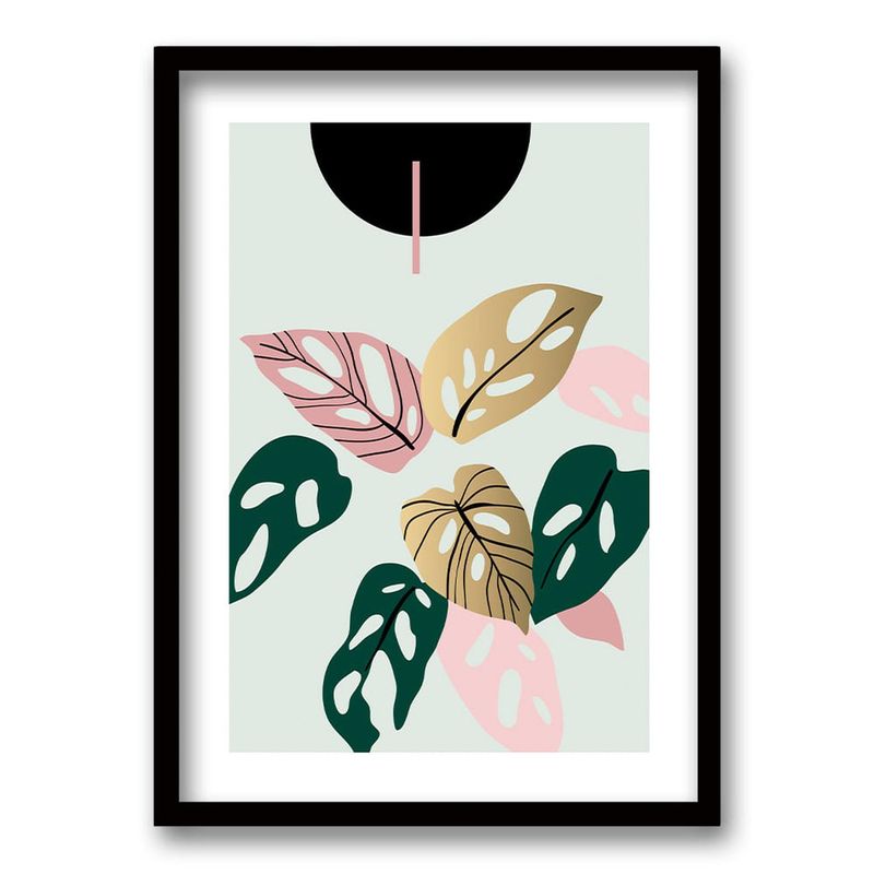 RETELA - Cuadro Ruby Verde - Negro - 50x35 cm