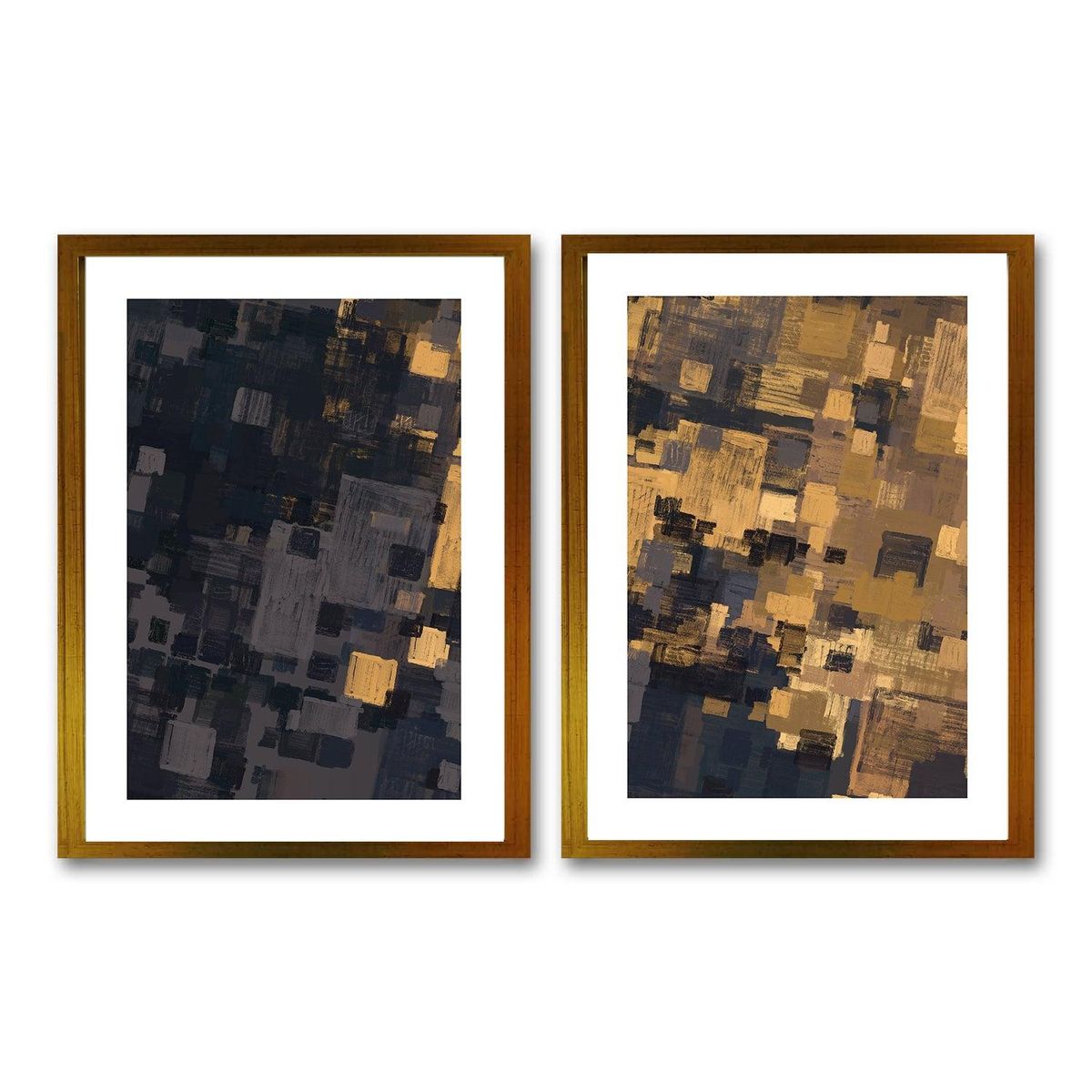 RETELA - Cuadro Duo Caos y Azar - Dorado - 70x50 cm