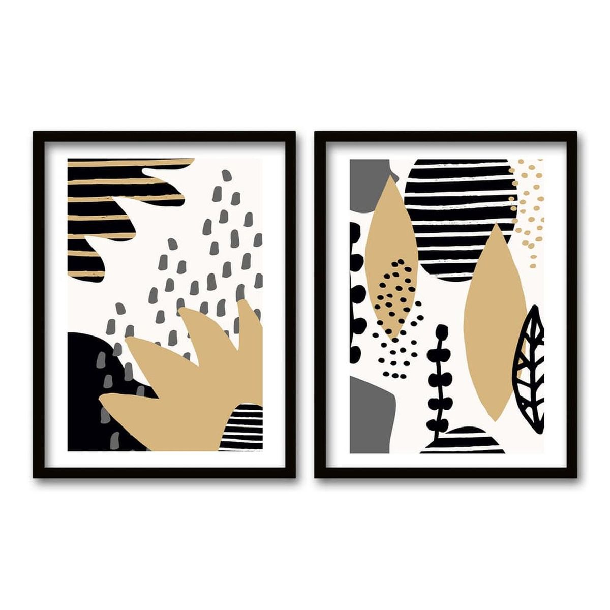 RETELA - Cuadro Duo Negro Flor NC - Negro - 50x35 cm