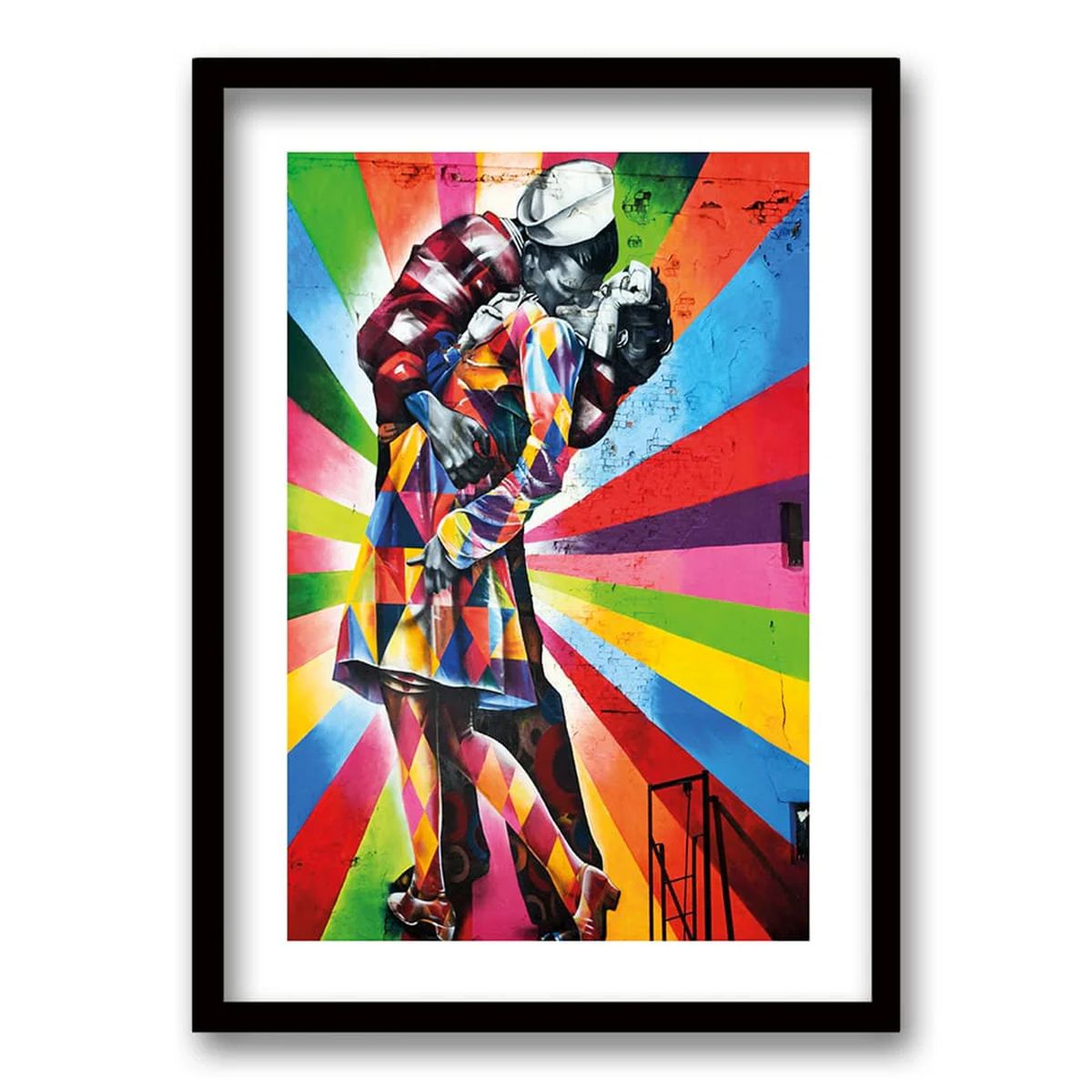 RETELA - Cuadro Beso Mural - Negro