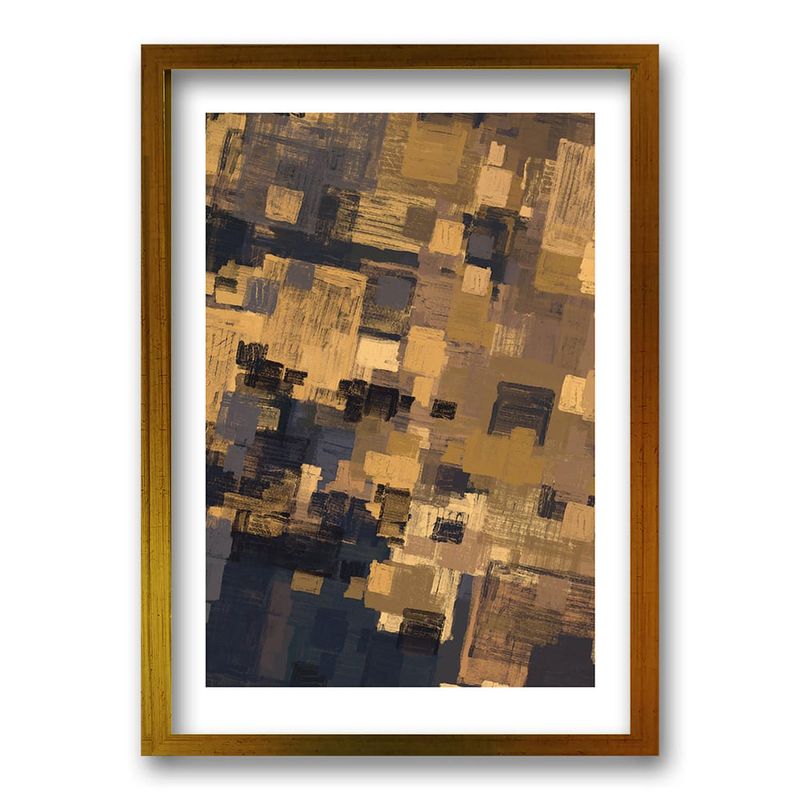 RETELA - Cuadro Caos & Azar - Dorado - 50x35 cm