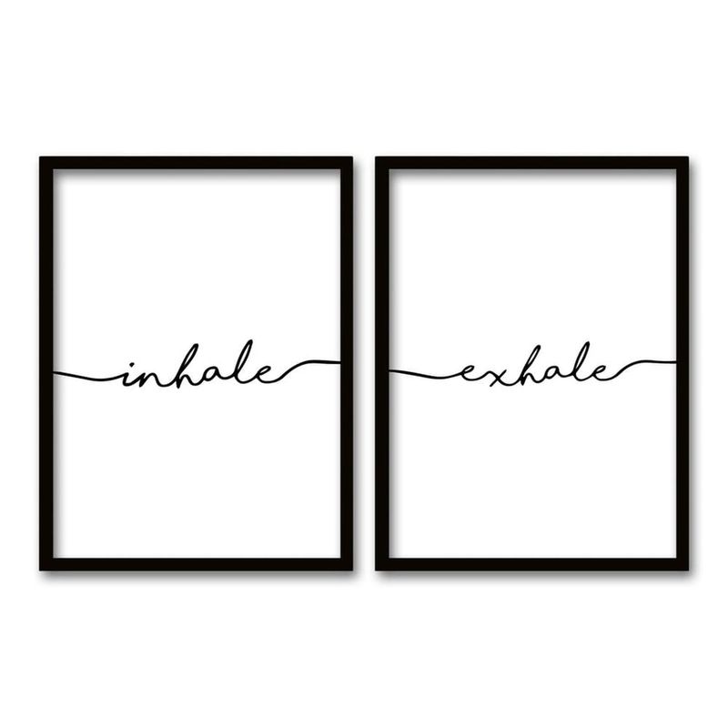 RETELA - Cuadro Duo Negro Inhale - Negro