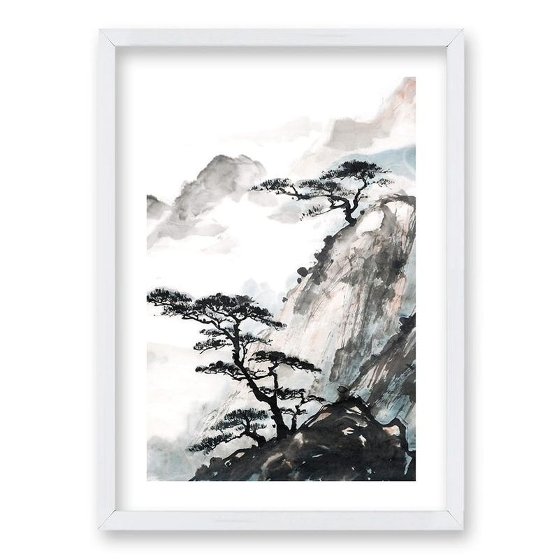 RETELA - Cuadro Oriental - Blanco - 70x50 cm