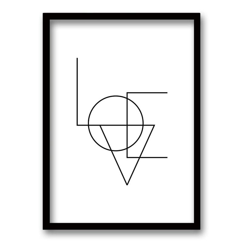 RETELA - Cuadro Love - Negro - 70x50 cm