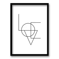 RETELA - Cuadro Love - Negro - 70x50 cm
