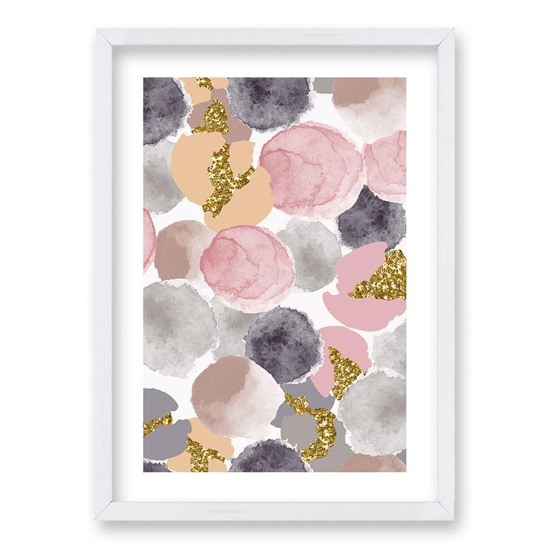 RETELA - Cuadro Pink Gold - Blanco - 50x35 cm