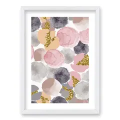 RETELA - Cuadro Pink Gold - Blanco - 50x35 cm