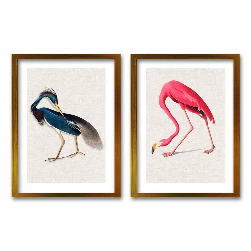 RETELA - Cuadro Duo Elegancia Alada - Dorado - 40x30 cms