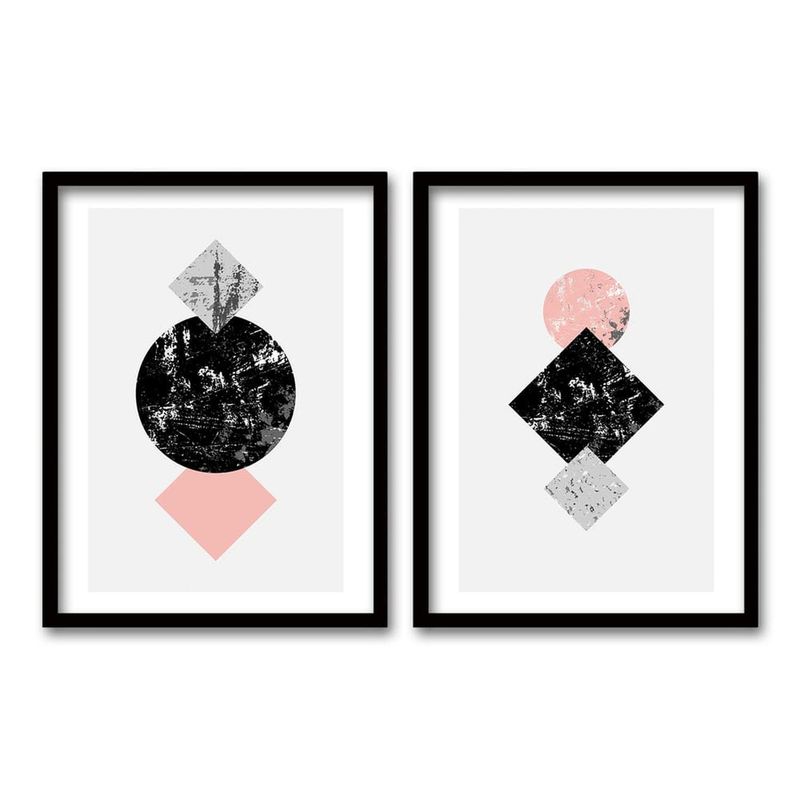 RETELA - Cuadro Duo Negro Pink - Negro
