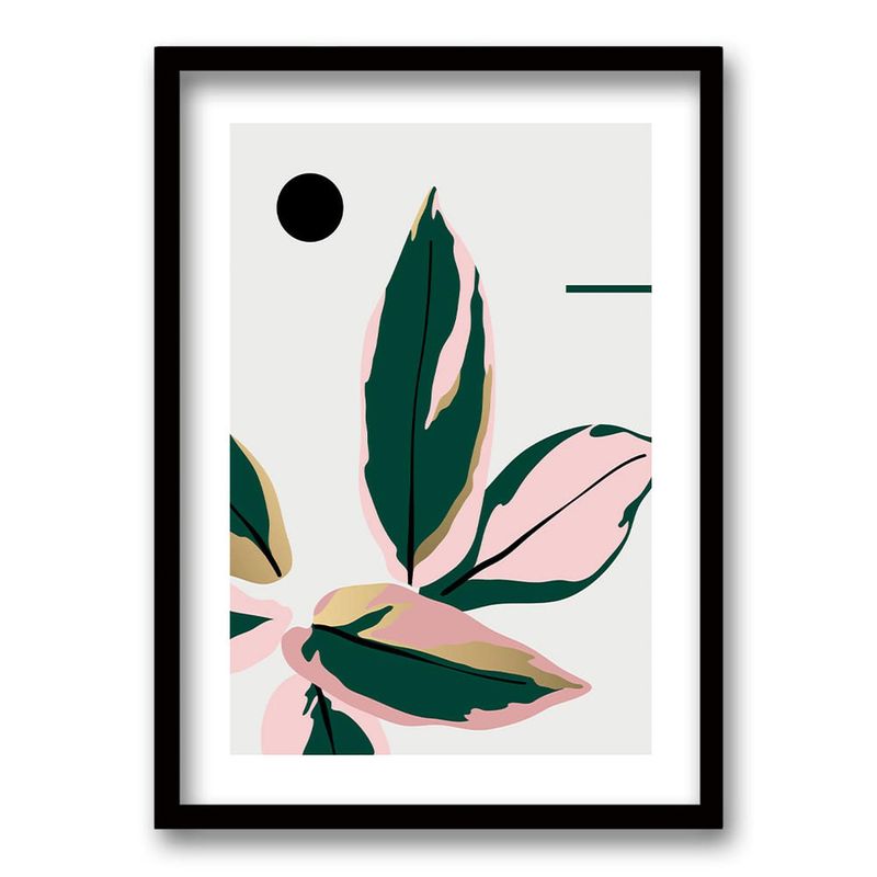 RETELA - Cuadro Ruby Rosa II - Negro - 50x35 cm