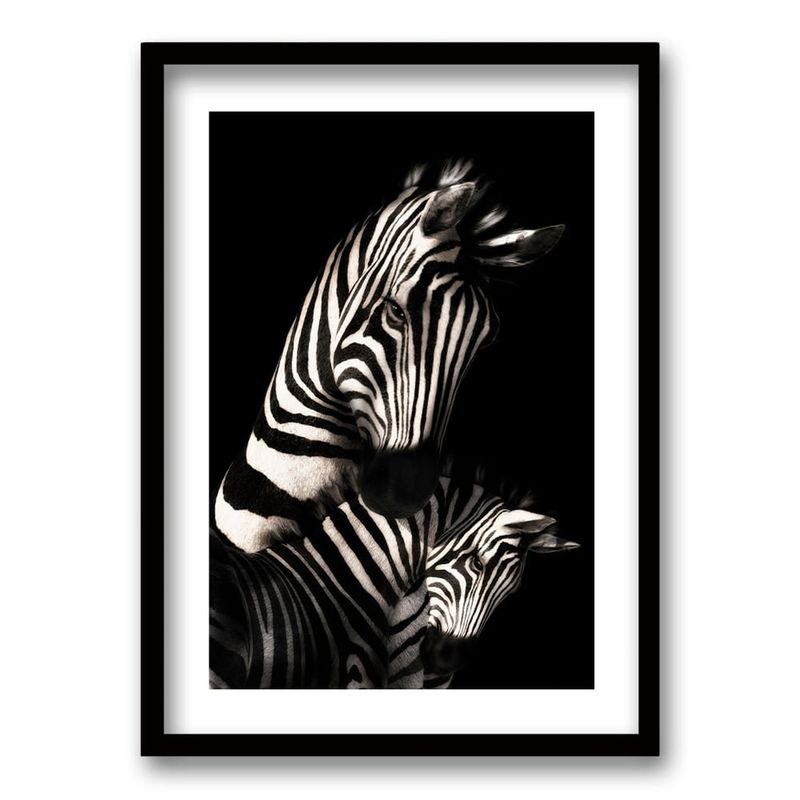 RETELA - Cuadro Zebra B/N - Negro