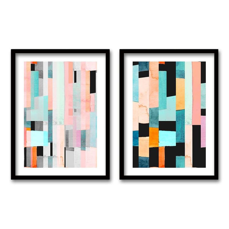 RETELA - Cuadro Duo Negro Recicle - Negro - 70x50 cm