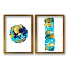 RETELA - Cuadro Duo Oleo - Dorado - 70x50 cm