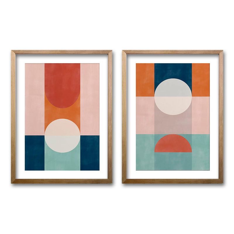 RETELA - Cuadro Duo Colores de Atardecer - Cafe - 50x35 cm