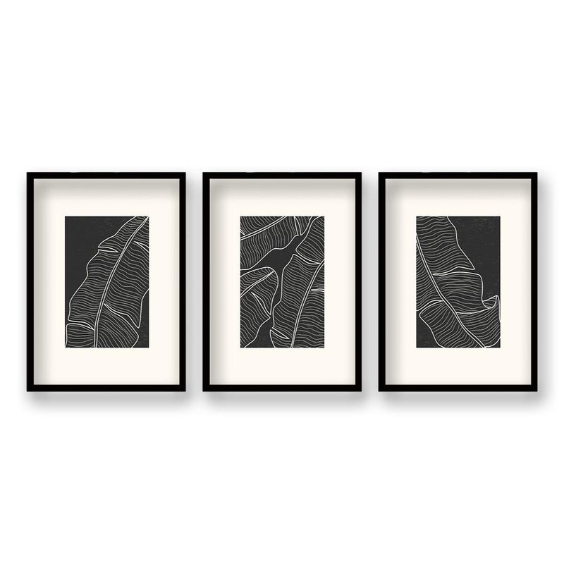 RETELA - Cuadro Trio Real - Negro - 70x50 cm