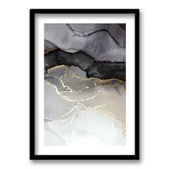 RETELA - Cuadro Marmol Grey - Negro
