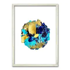 RETELA - Cuadro Turquesa Circle - Plateado