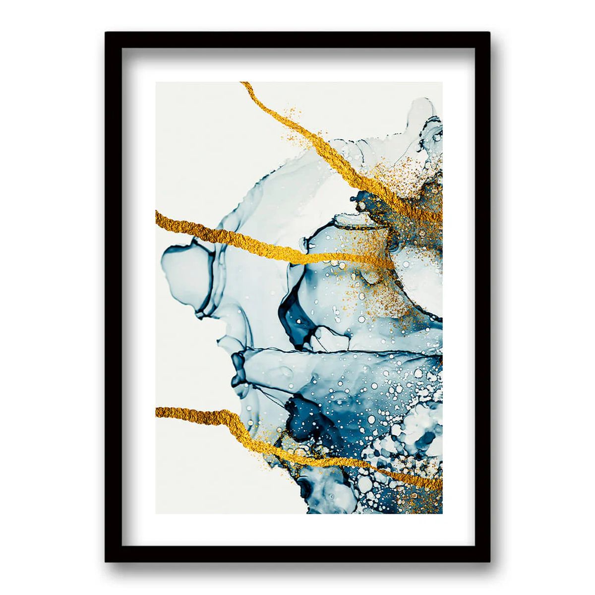 RETELA - Cuadro Mar Dorado - Negro