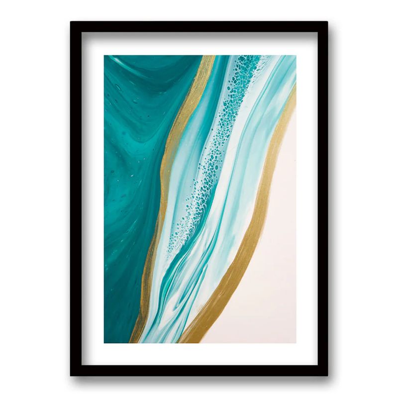 RETELA - Cuadro Calipso Gold II - Negro - 40x30 cm