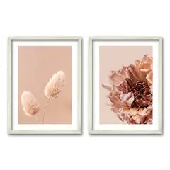 RETELA - Cuadro Duo flores - Blanco - 70x50 cm