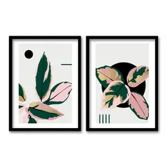 RETELA - Cuadro Duo Negro FLW Pink - Negro