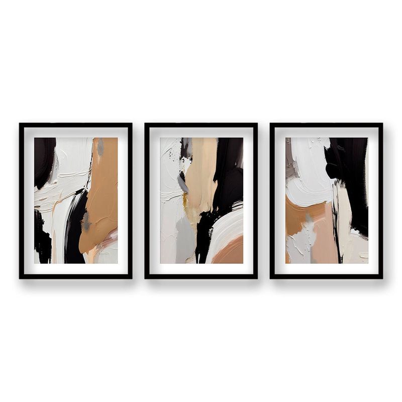 RETELA - Cuadro Trio Caos Creativo - Negro - 40x30 cms