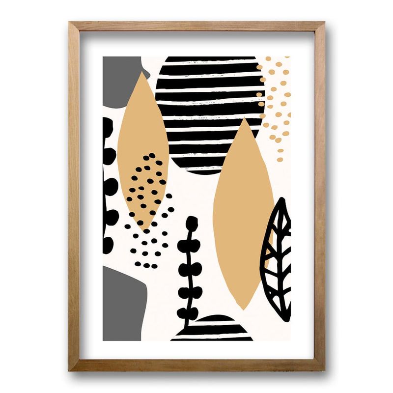 RETELA - Cuadro Flor NC II - Cafe - 70x50 cm