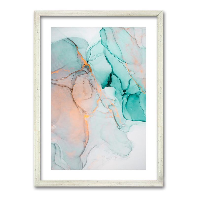 RETELA - Cuadro Marmol IV - Plateado - 50x35 cm