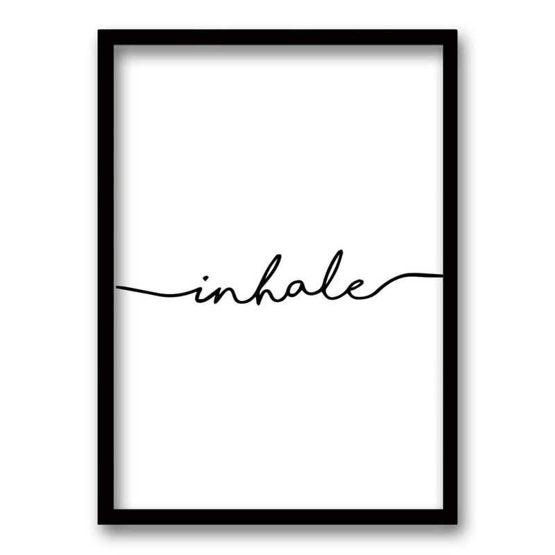 RETELA - Cuadro Inhale - Negro - 70x50 cm