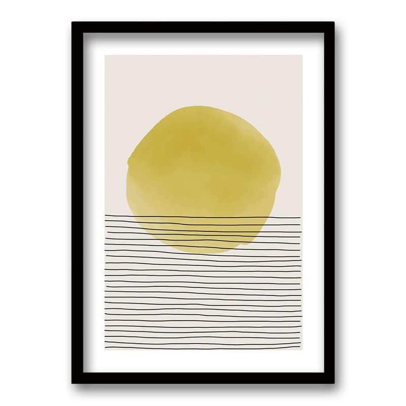 RETELA - Cuadro Yellow - Negro - 70x50 cm