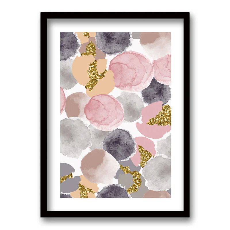 RETELA - Cuadro Pink Gold - Negro