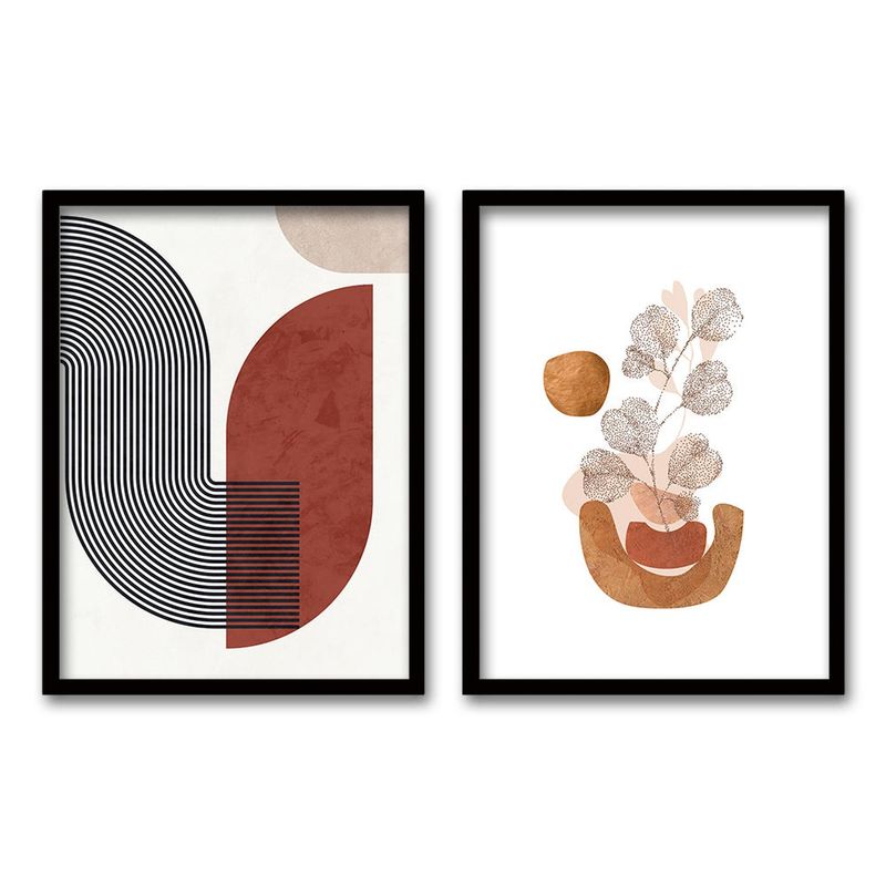RETELA - Cuadro Duo Terre - Negro - 70x50 cm