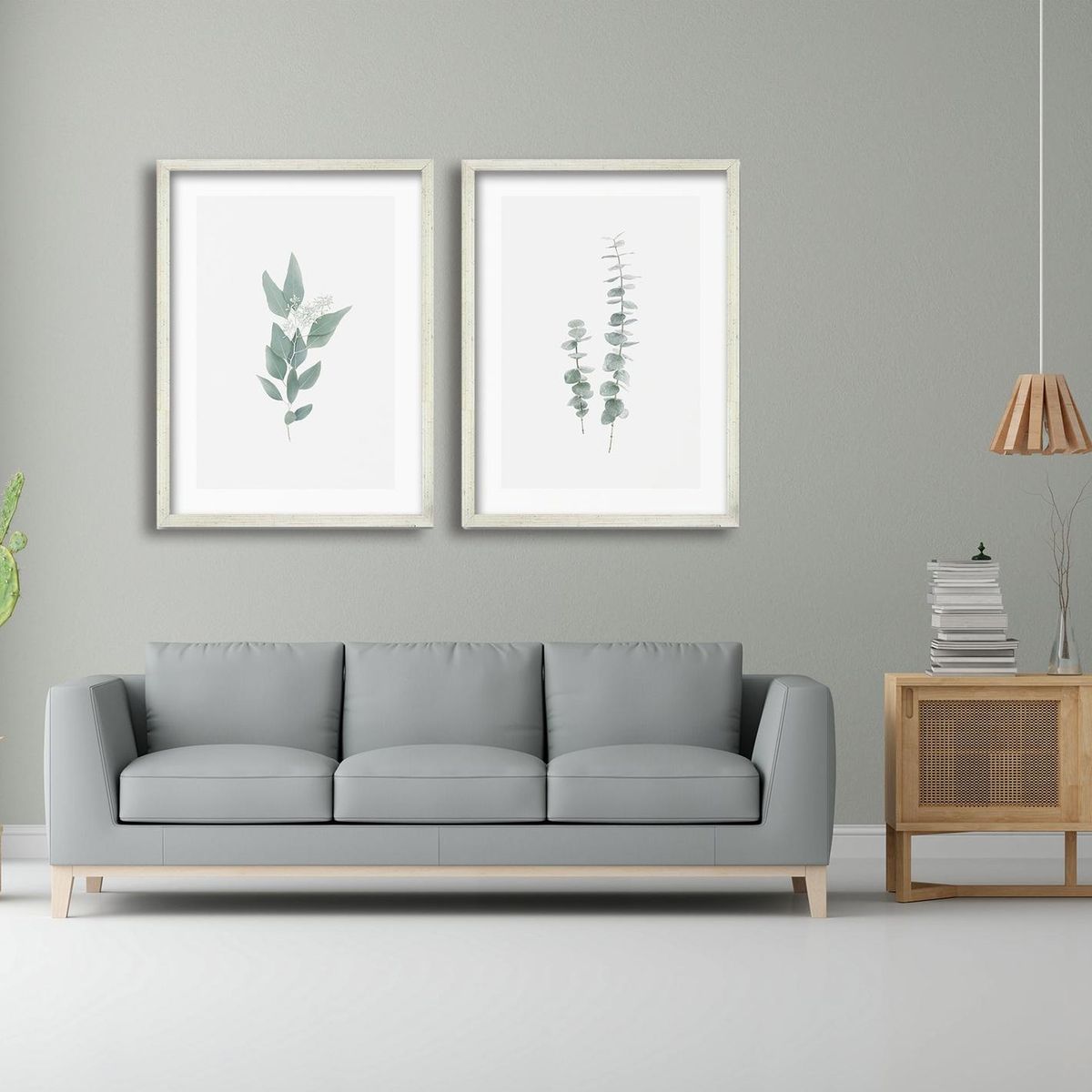 RETELA - Cuadro Duo Green - Blanco - 40x30 cm