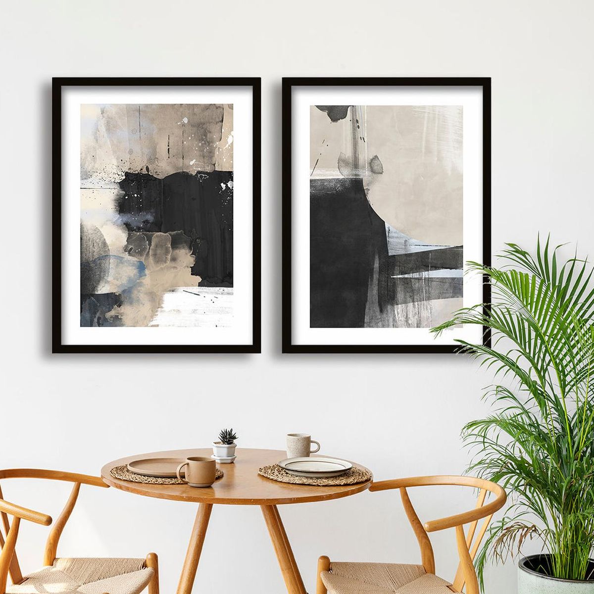 RETELA - Cuadro Duo Bubble - Negro - 70x50 cm