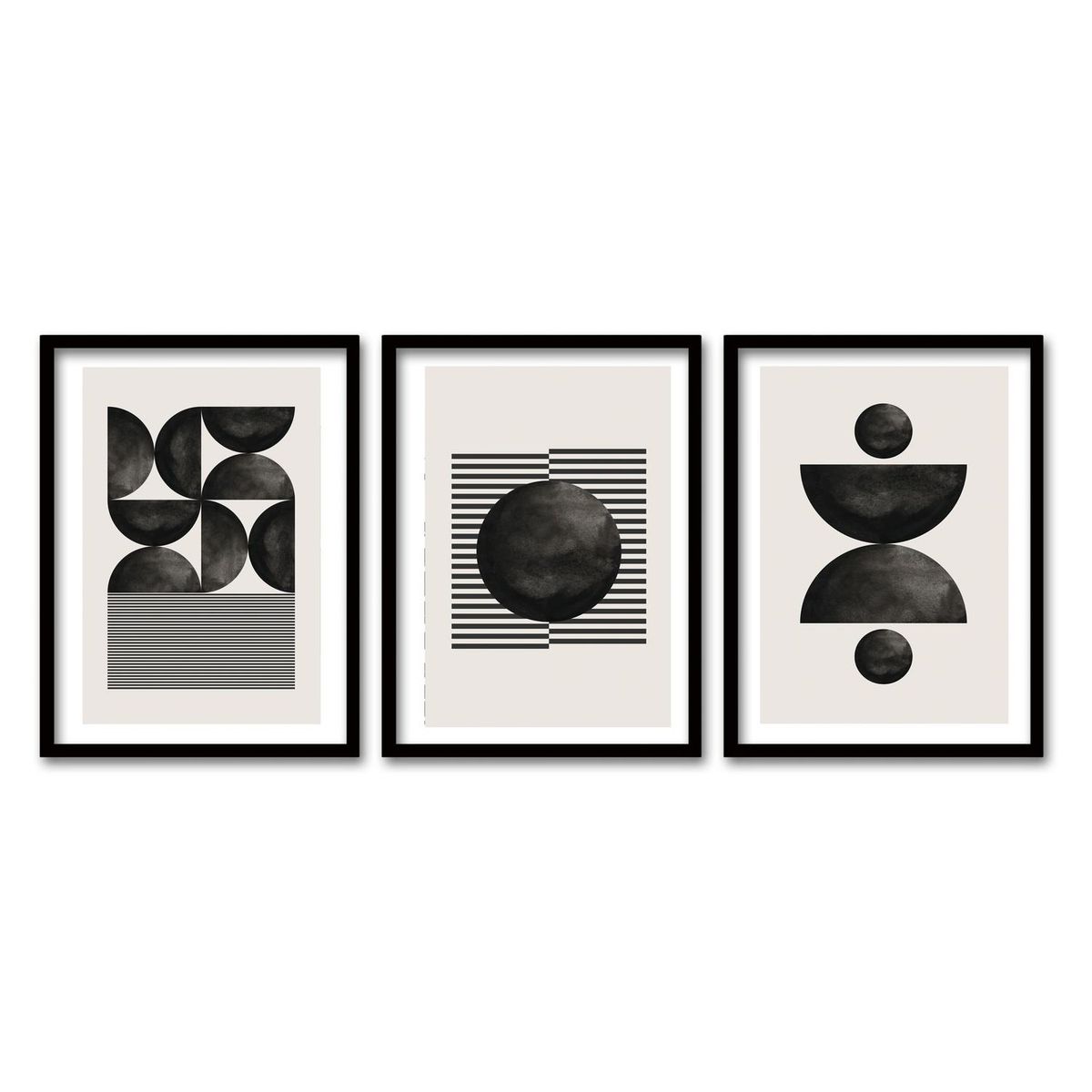 RETELA - Cuadro Trio Deco Style - Negro - 50x35 cm