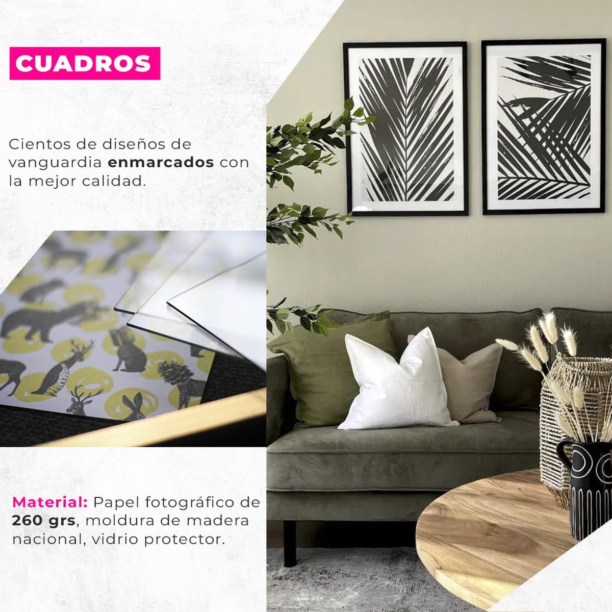 RETELA - Cuadro Duo Negro Montaña Lunar - Negro - 50x35 cm