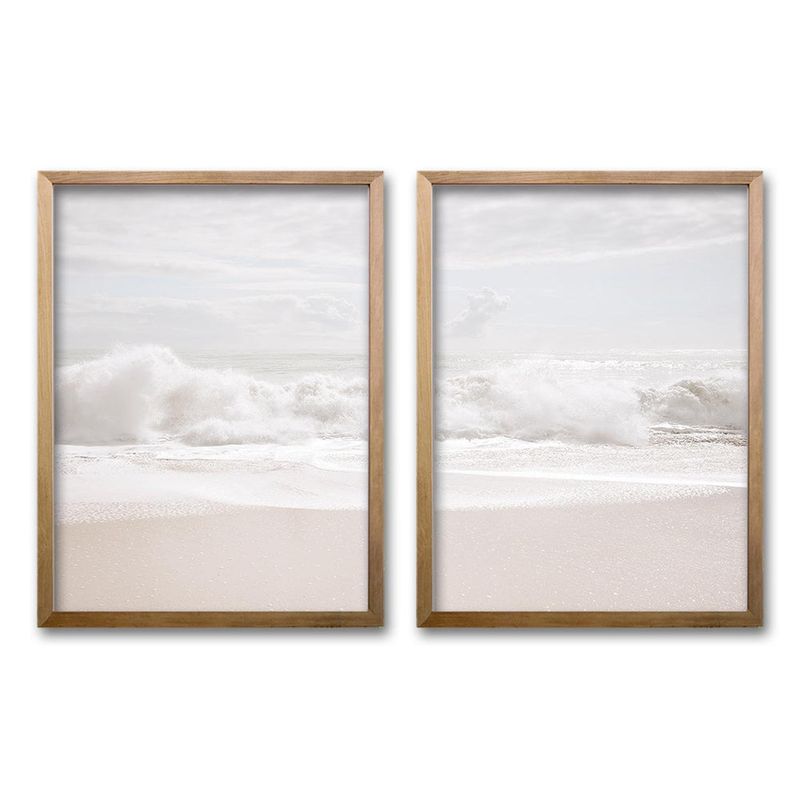 RETELA - Cuadro Duo Resplandor Costero - Cafe - 50x35 cm