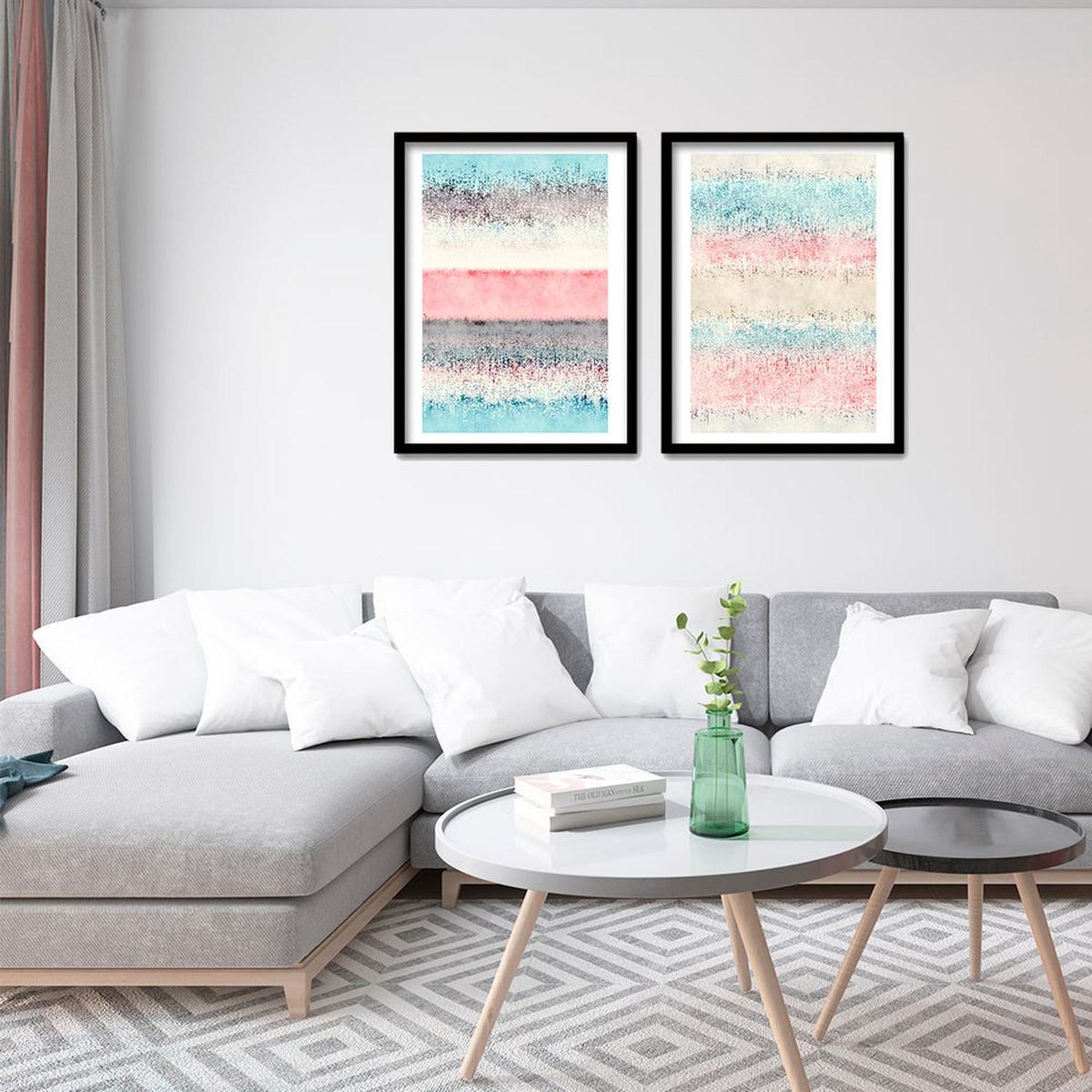 RETELA - Cuadro Duo Crepé - Negro - 50x35 cm