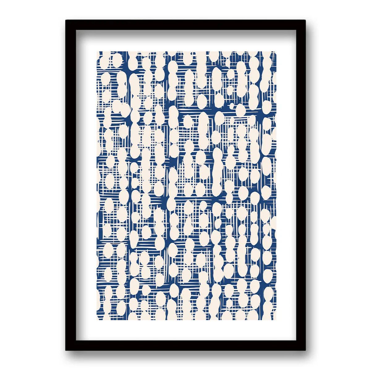 RETELA - Cuadro Puntos Azules - Negro