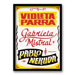 RETELA - Cuadro Poetas - Negro - 70x50 cm