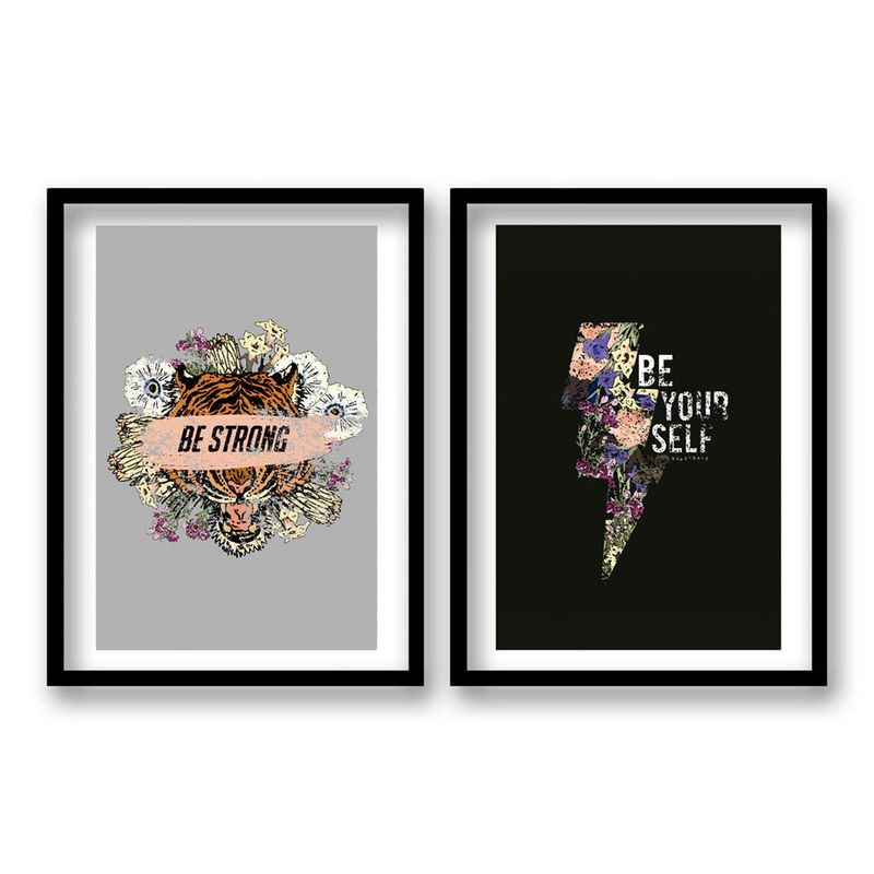 RETELA - Cuadro Duo Negro BE - Negro - 40x30 cms