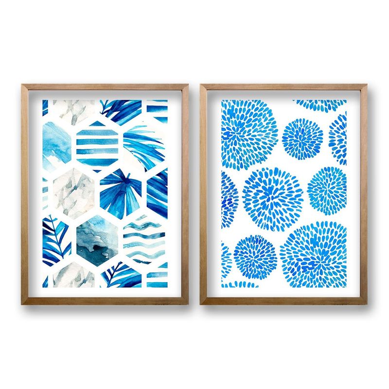 RETELA - Cuadro Duo Turquesa - Cafe - 40x30 cm