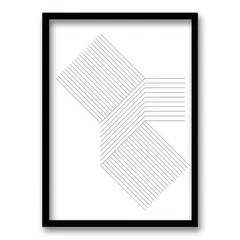 RETELA - Cuadro Abstract Hip Lines - Negro - 70x50 cm