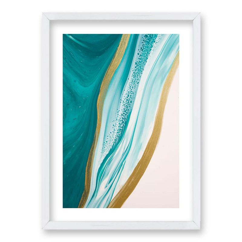 RETELA - Cuadro Calipso Gold II - Blanco - 70x50 cm