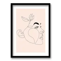 RETELA - Cuadro Nude Face - Negro