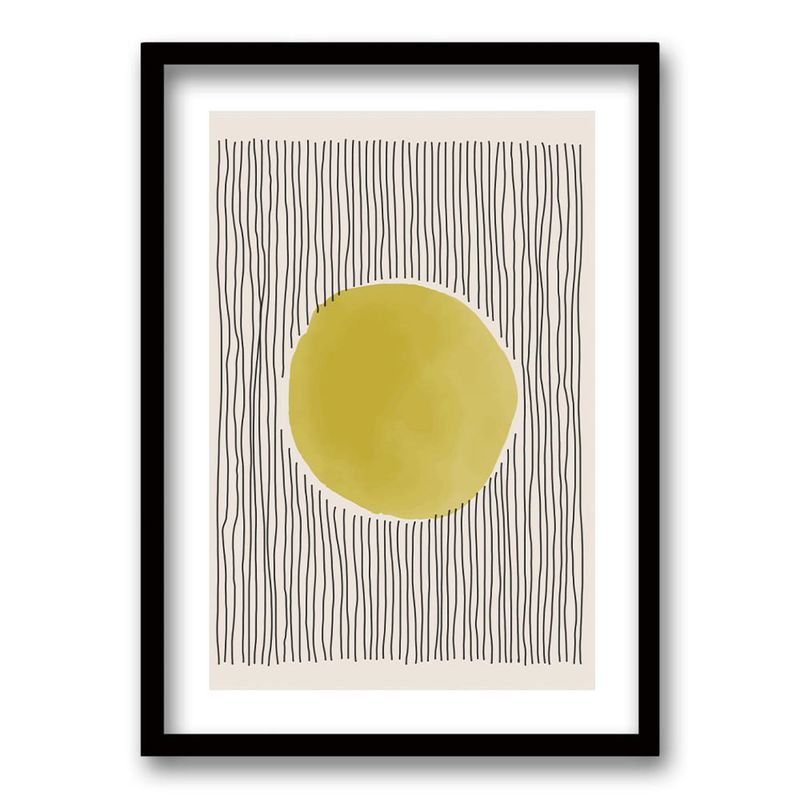 RETELA - Cuadro Yellow III - Negro - 70x50 cm